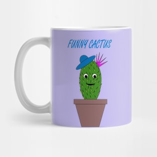 Funny cactus with a hat. Mug